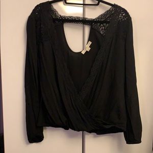 Open drape rayon top